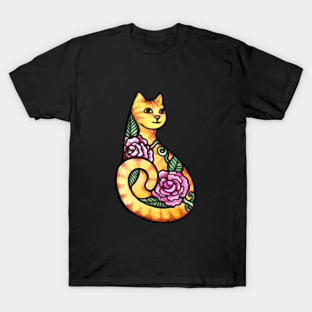 Orange Tabby Cat T-Shirt by bubbsnugg